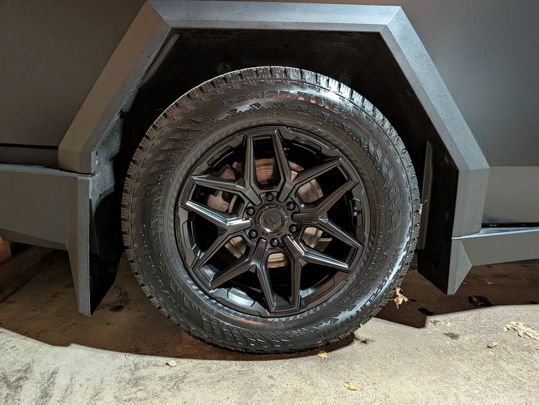 Tesla Roadster 2nd gen Nokian Hakkapeliitta LT3 Studded Winter Tires Installed PXL_20241109_163952671