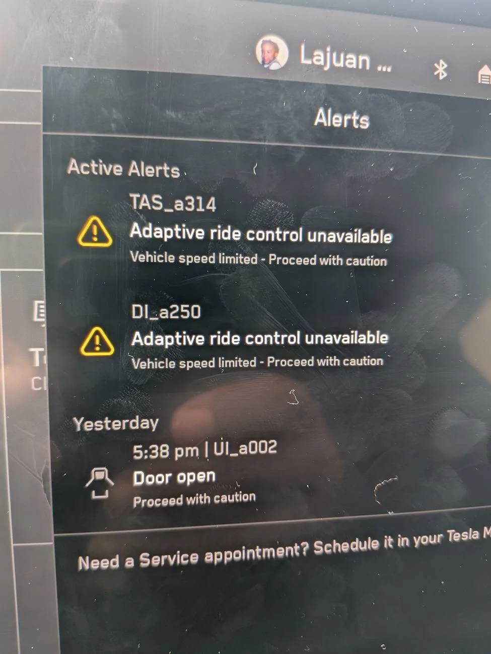 Tesla Roadster 2nd gen Error code EGGLEFTVC_a458 PXL_20250102_205837294