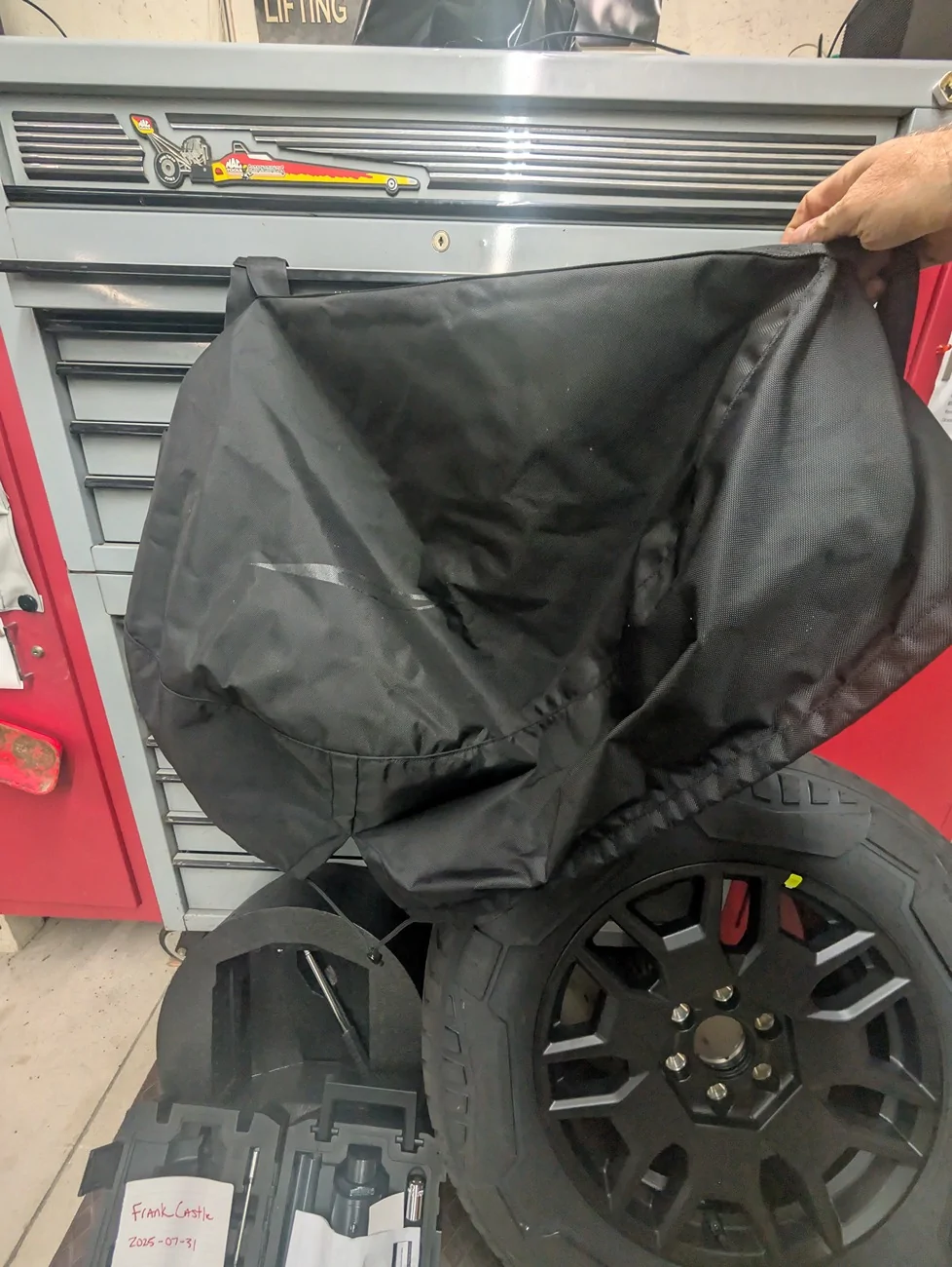 Tesla Cybertruck $1,000 CT spare tire and tool kit PXL_20250731_204107933