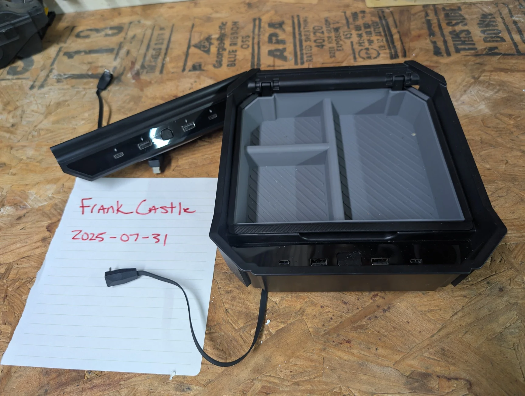 Tesla Cybertruck $65 selling storage organizer and USB expansion port docks PXL_20250731_204924906