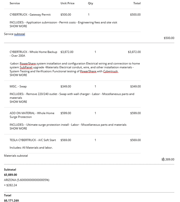 Tesla Roadster 2nd gen PowerShare install price / value quote