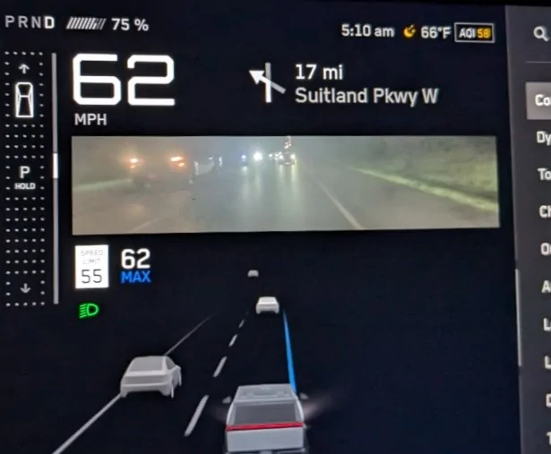 Tesla Roadster 2nd gen Is this camera night view normal? Rear Camera 2