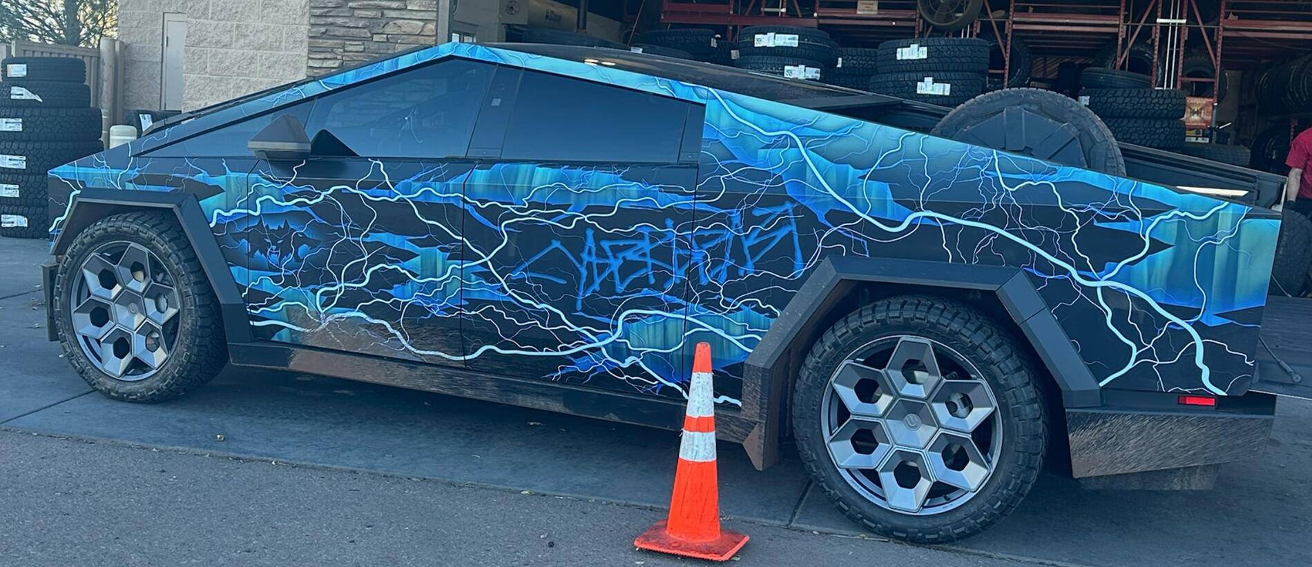 Tesla Cybertruck Unplugged Performance Deliveries Rob Dunn 24ix9.5 with NItto 315 tires