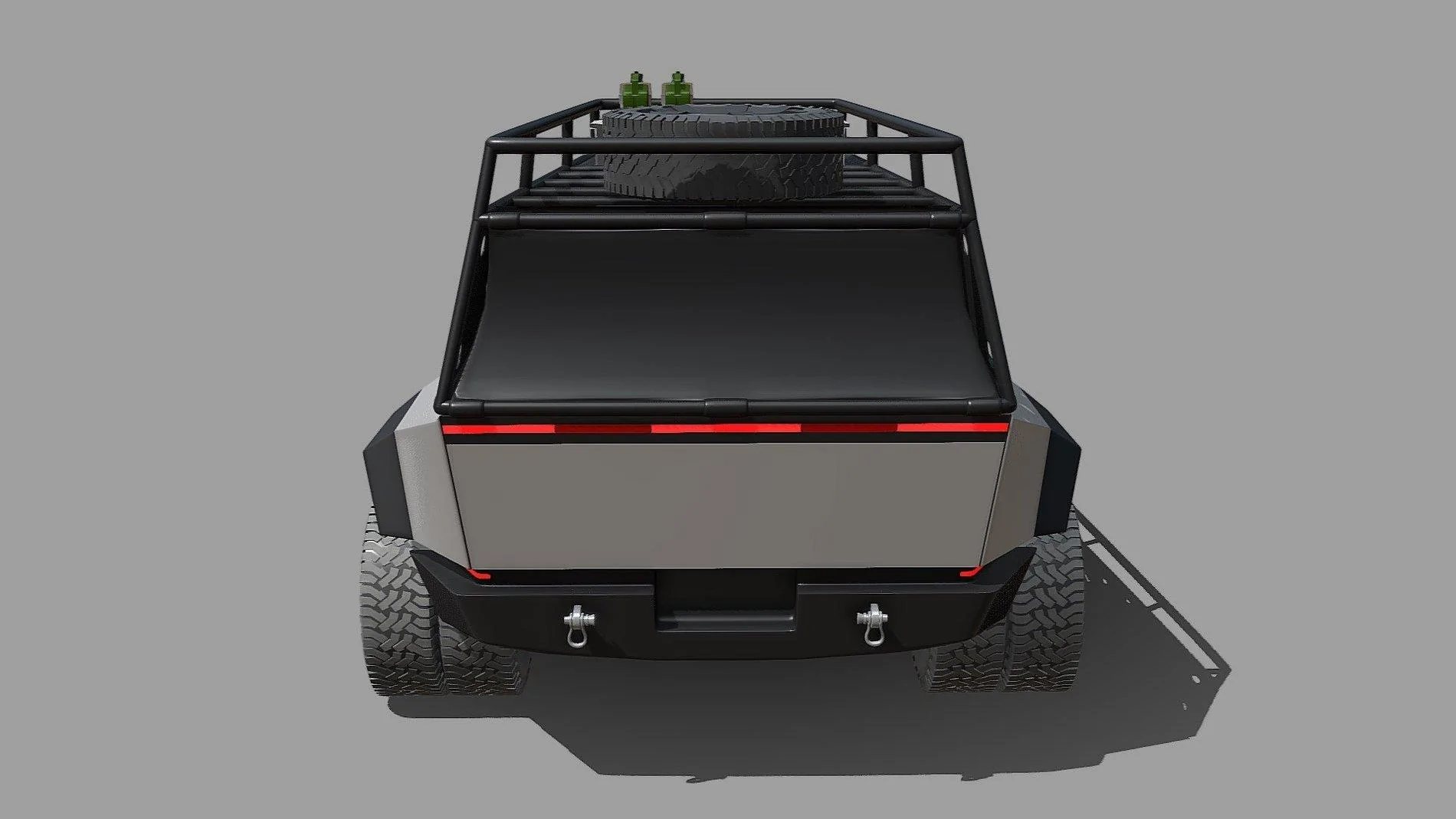 Tesla Roadster 2nd gen Full Length Roof-Bed Cargo Rack Concept Roof_Bed_Cargo_Rack_Tesla_Cybertruck_OffRoad_004