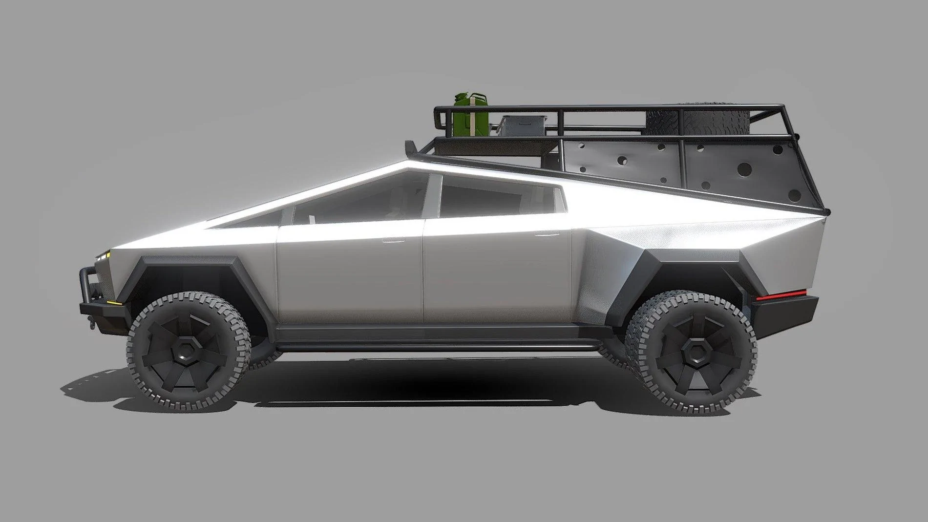 Tesla Roadster 2nd gen Full Length Roof-Bed Cargo Rack Concept Roof_Bed_Cargo_Rack_Tesla_Cybertruck_OffRoad_007