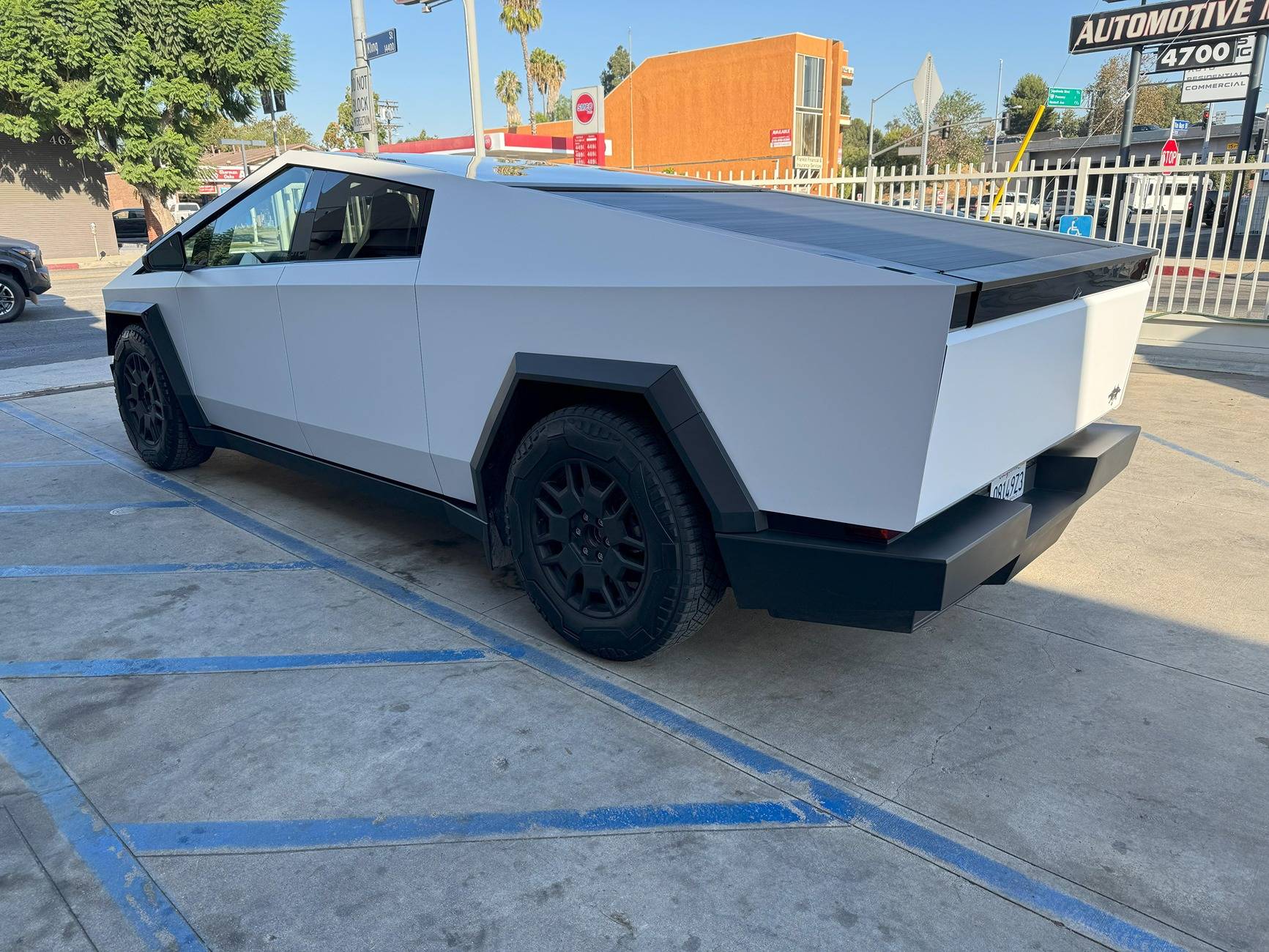 Tesla Cybertruck 🤍🚗 Satin White PPF Special at StickerCity – Full Body Colored Protection 🚀 Satin White PPF Color Wrap paint protection film matte stickercity vinyl shift los angeles cal...JPG