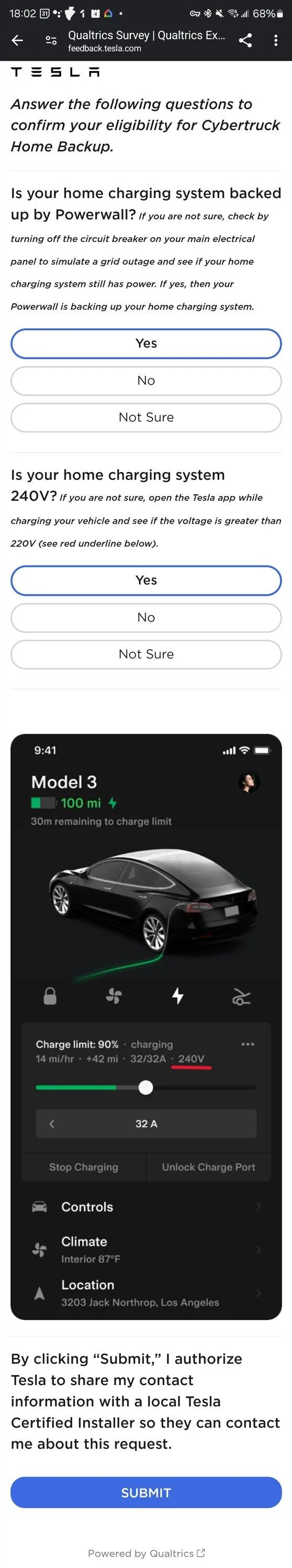 Tesla Roadster 2nd gen Got a different Powershare survey today Screenshot_20240304_180236_Chrom