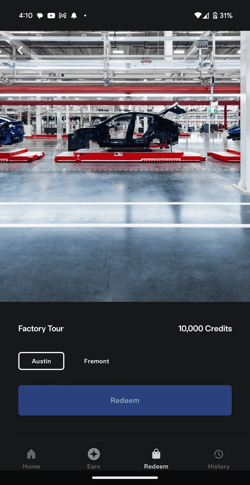 Tesla Roadster 2nd gen Factory tour is back in stock in referral hub (17 apr) Screenshot_20240417-161001
