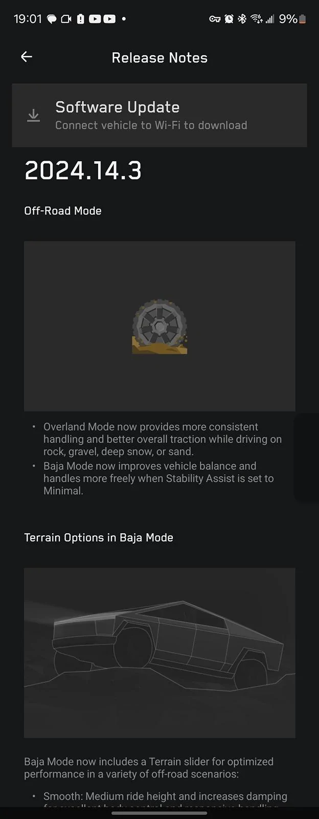 Tesla Roadster 2nd gen OTA Software Update 2024.14.3 now available (Off-Road Mode, Locking Diffs, Etc.) -- RELEASE NOTES! Screenshot_20240430_190140_Tesla
