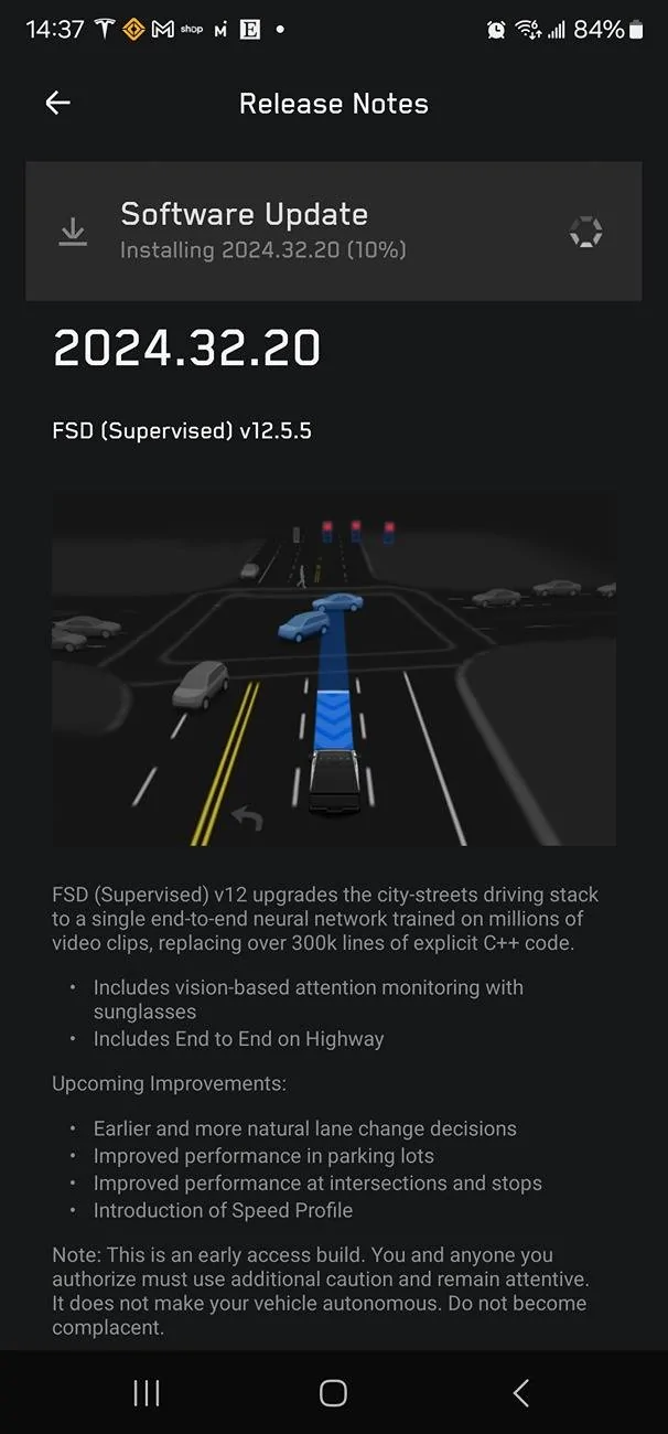 Tesla Roadster 2nd gen FSD general release rollout (outside Early Access) is happening! Install yours yet? Screenshot_20240930_143719_Tesla