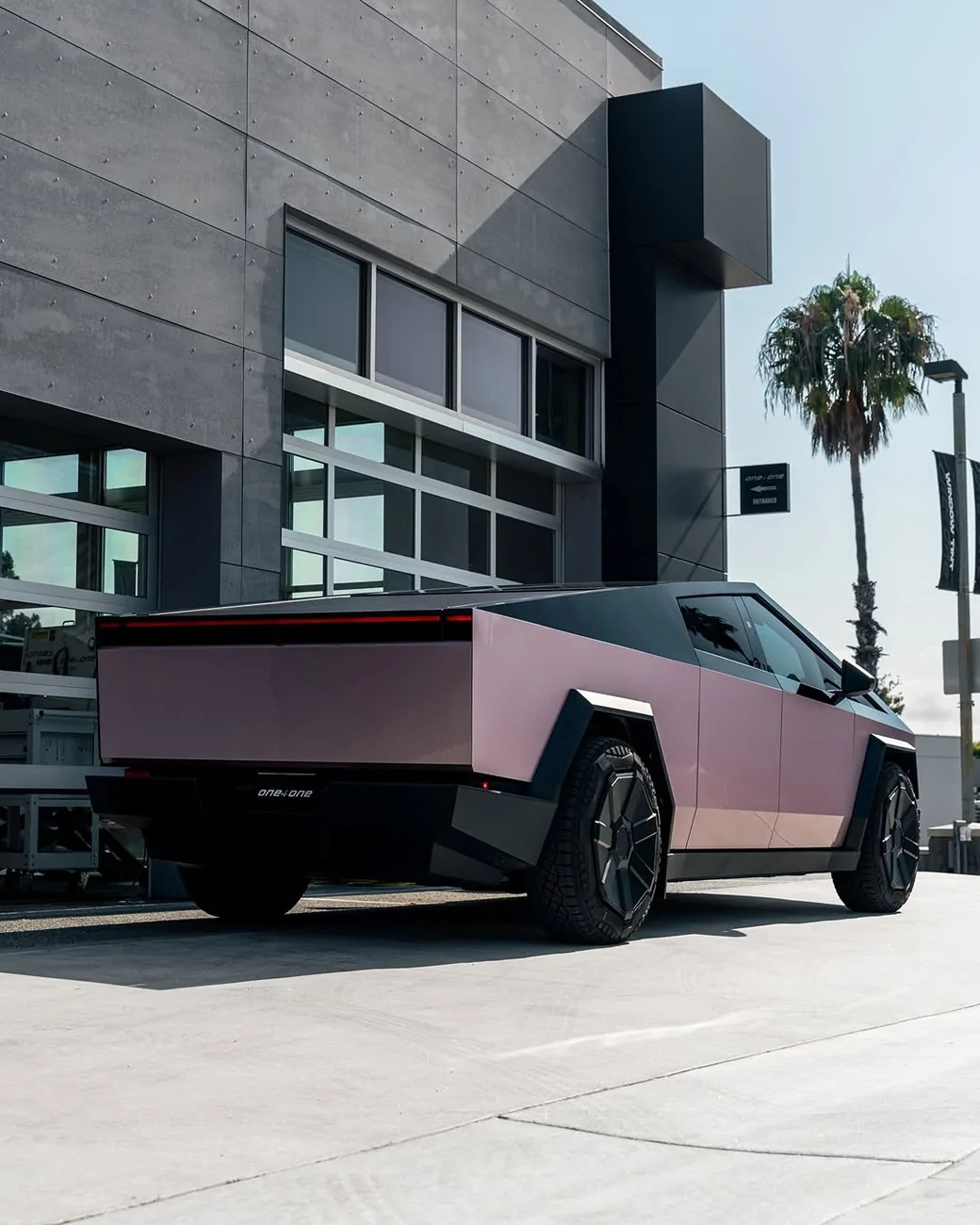 Tesla Cybertruck Pure PPF Wrap Gloss Metallic Rose & Ultra Gloss Black Cybertruck by One of One San Diego SnapInsta.to_521005712_18515202490025113_336408221709871050_n
