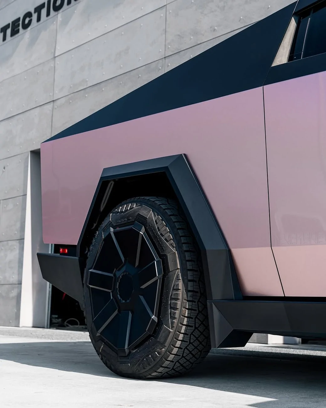 Tesla Cybertruck Pure PPF Wrap Gloss Metallic Rose & Ultra Gloss Black Cybertruck by One of One San Diego SnapInsta.to_521139069_18515202511025113_7724250133214797982_n