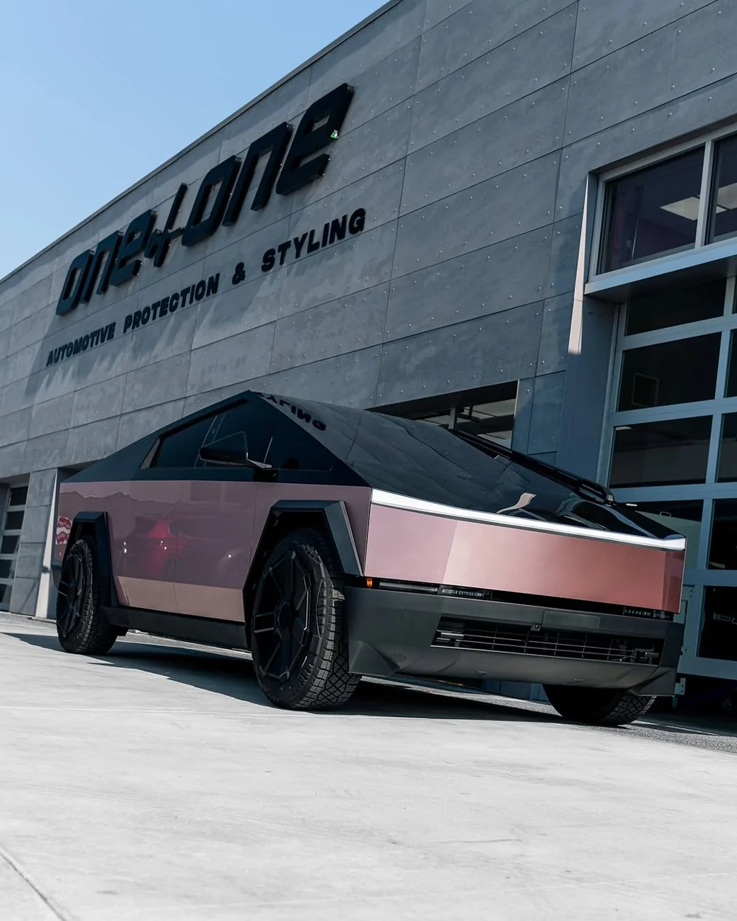 Tesla Cybertruck Pure PPF Wrap Gloss Metallic Rose & Ultra Gloss Black Cybertruck by One of One San Diego SnapInsta.to_521412981_18515202460025113_8919964729149342276_n
