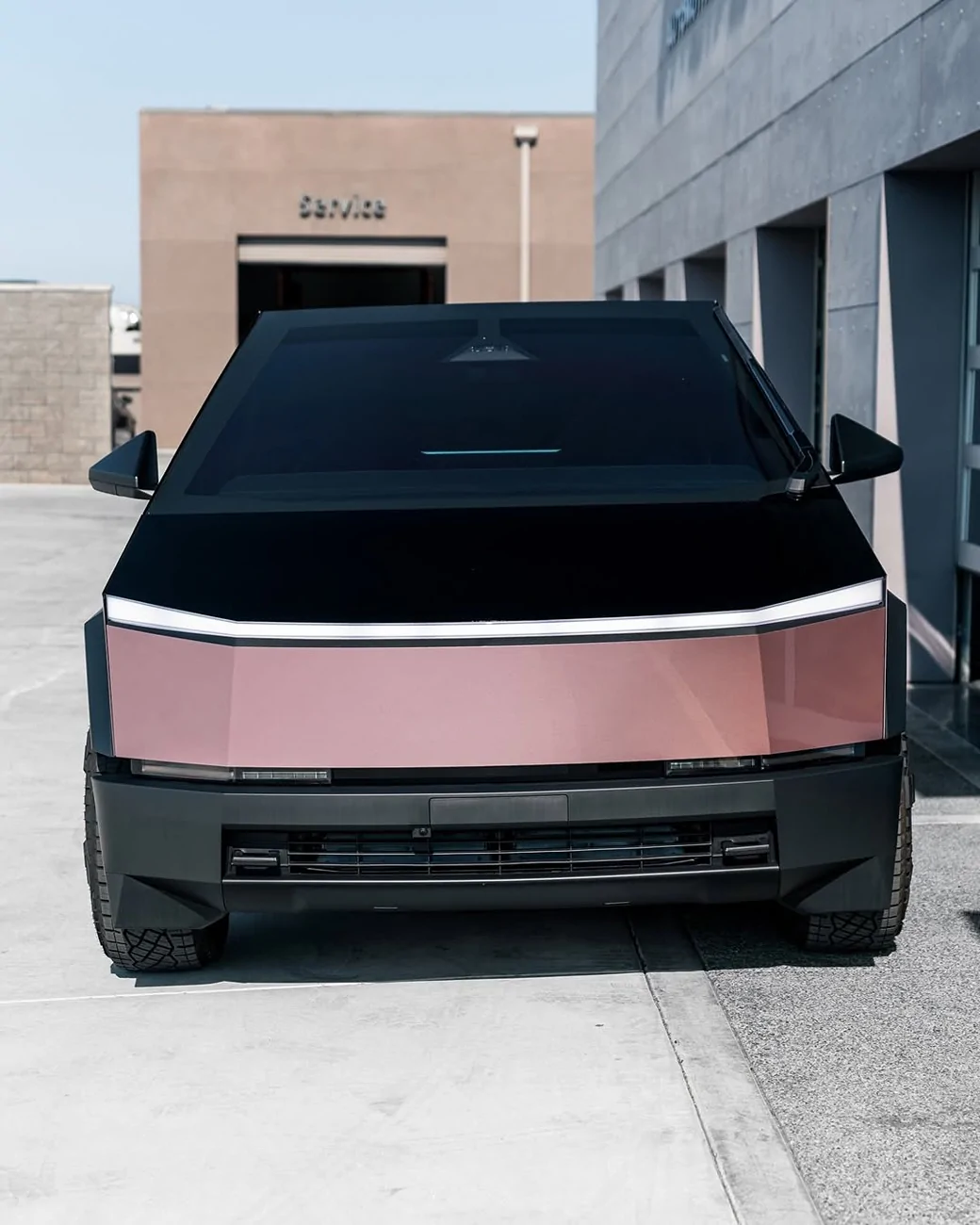 Tesla Cybertruck Pure PPF Wrap Gloss Metallic Rose & Ultra Gloss Black Cybertruck by One of One San Diego SnapInsta.to_521631690_18515202532025113_8963254751101324242_n