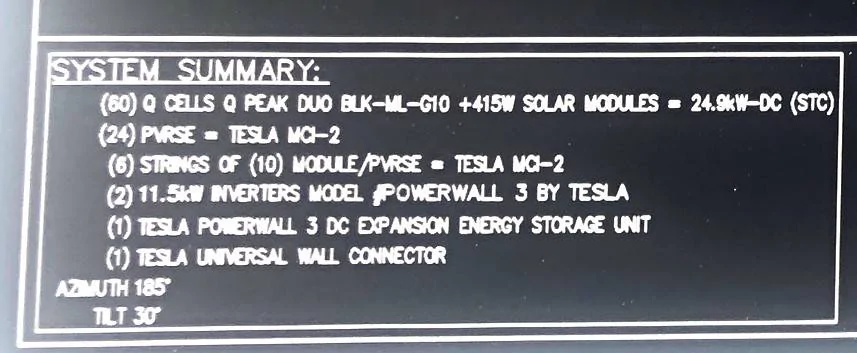 Tesla Roadster 2nd gen My Powerwall 3 and solar setup Solar and Powerwall system summary
