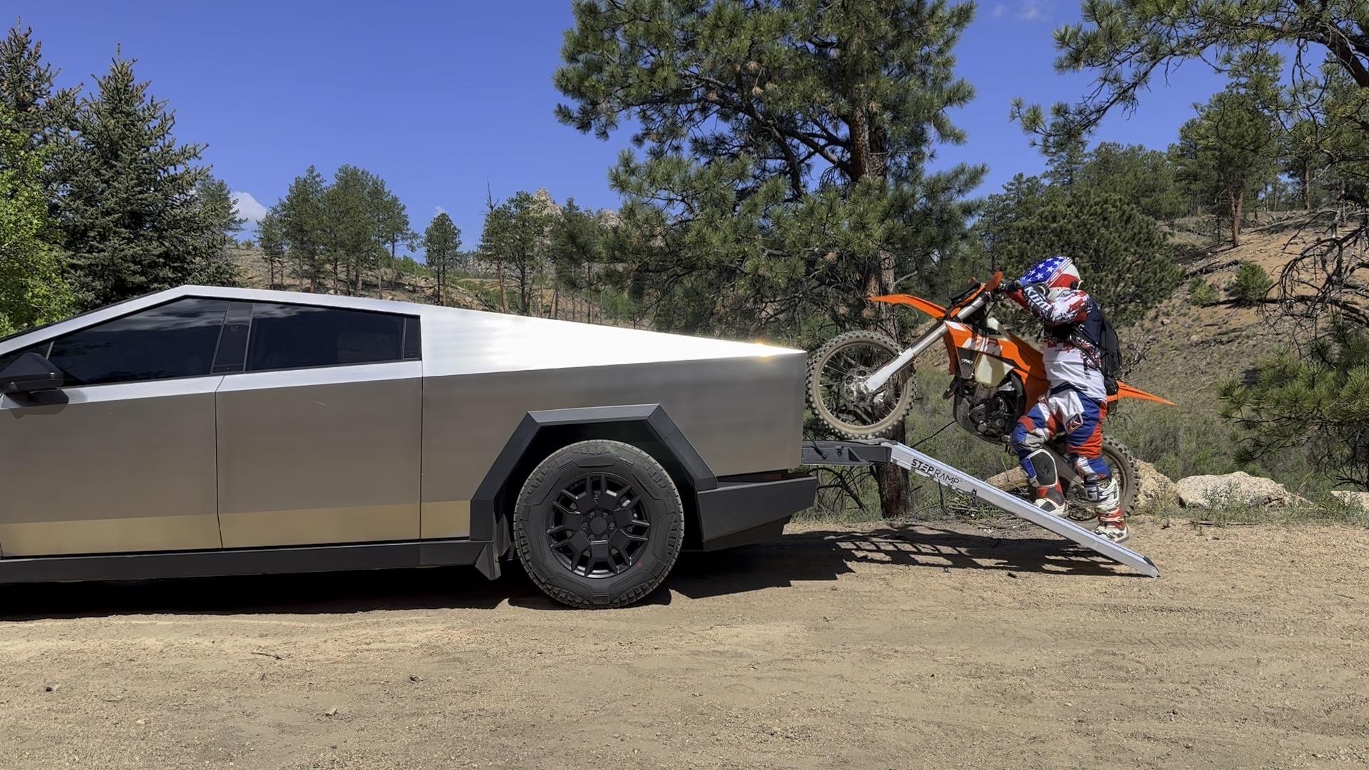 Tesla Roadster 2nd gen Motorcycle Loading Ramp Solution: StepRamp + Rhino Straps tempImageDBoOvy