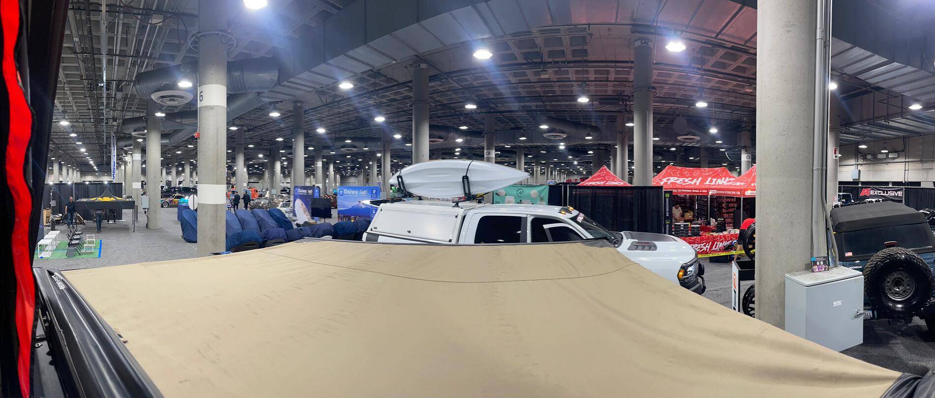 Tesla Cybertruck CYBERTRUCKco CyberCamper build on display at LA Auto show this weekend!, let us know what you think! tempImageM4Vpnm