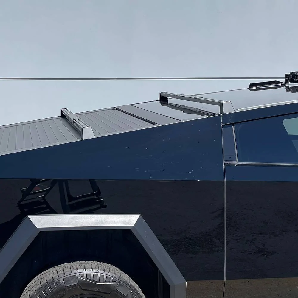 Tesla Cybertruck 🏄‍♂️ NEW CYBERTRUCKco Light-Duty Adjustable Crossbars Available now! tesla cybertruck adjustable crossbars from cybertruckco-3