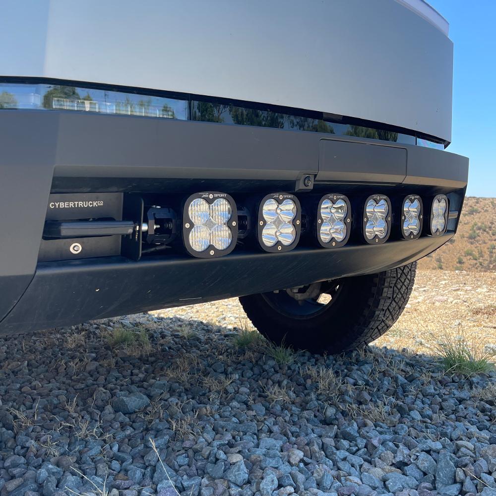Tesla Cybertruck NEW CYBERTRUCKco Universal Bumper and Roof mounting brackets - works with any light brand from Baja Designs to Amazon tesla cybertruck front bumper with baja designs XL linkable lights-2
