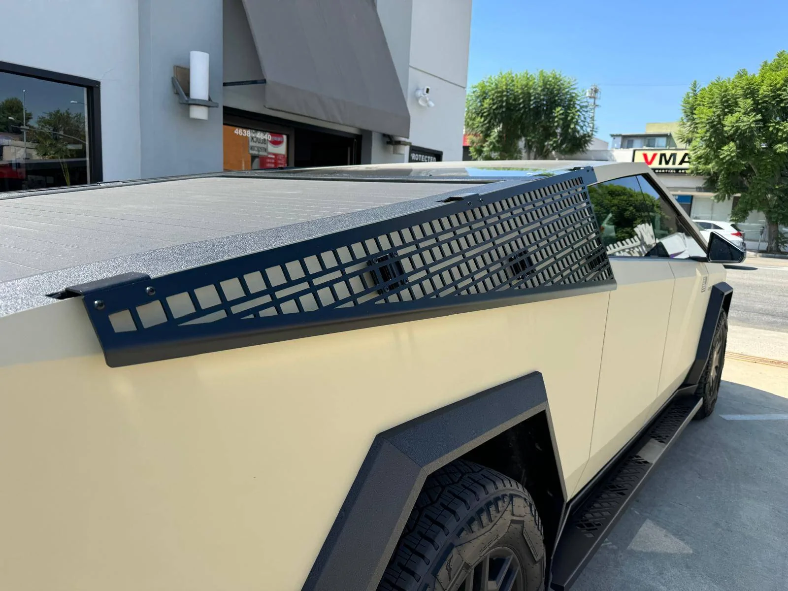 Tesla Cybertruck 🚀 Transform Your Cybertruck into a Desert Storm Warrior: Complete Military Makeover with STEProtect and More! TESLA Cybertruck steprotect protection stickercity sliplo fender flares los angeles molle run