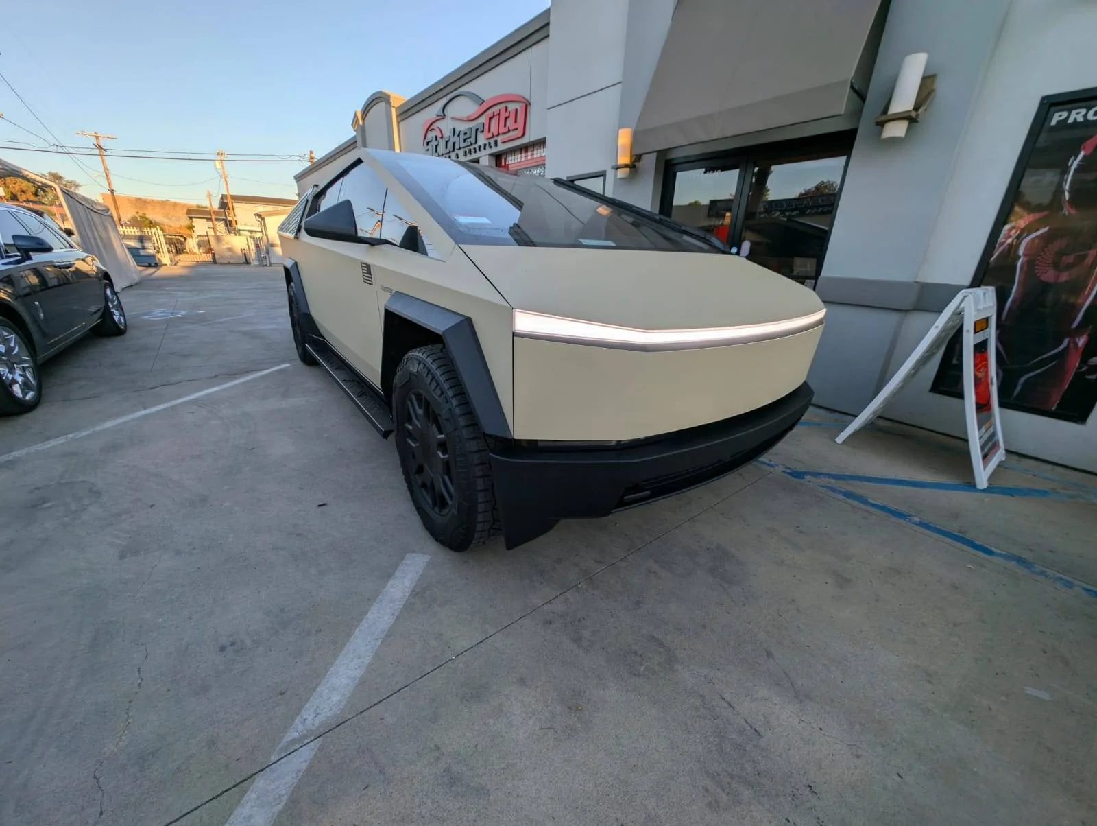 Tesla Cybertruck 🚀 Transform Your Cybertruck into a Desert Storm Warrior: Complete Military Makeover with STEProtect and More! TESLA Cybertruck steprotect protection stickercity sliplo fender flares los angeles molle run