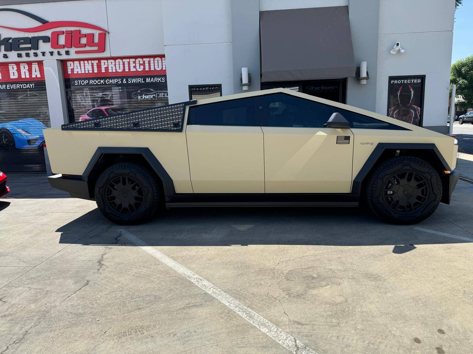 Tesla Cybertruck 🚨 December Clearance Sale: Cybertruck Accessories & More at StickerCity! 🚨 TESLA Cybertruck steprotect protection stickercity sliplo fender flares los angeles molle runn