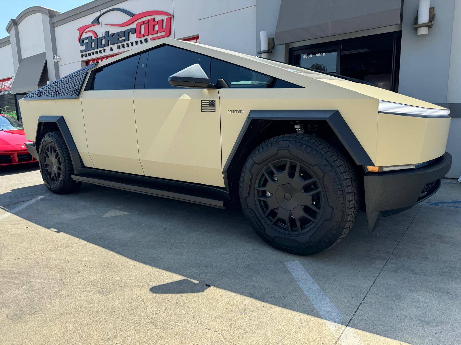 Tesla Cybertruck 🚨 December Clearance Sale: Cybertruck Accessories & More at StickerCity! 🚨 TESLA Cybertruck steprotect protection stickercity sliplo fender flares los angeles molle runn