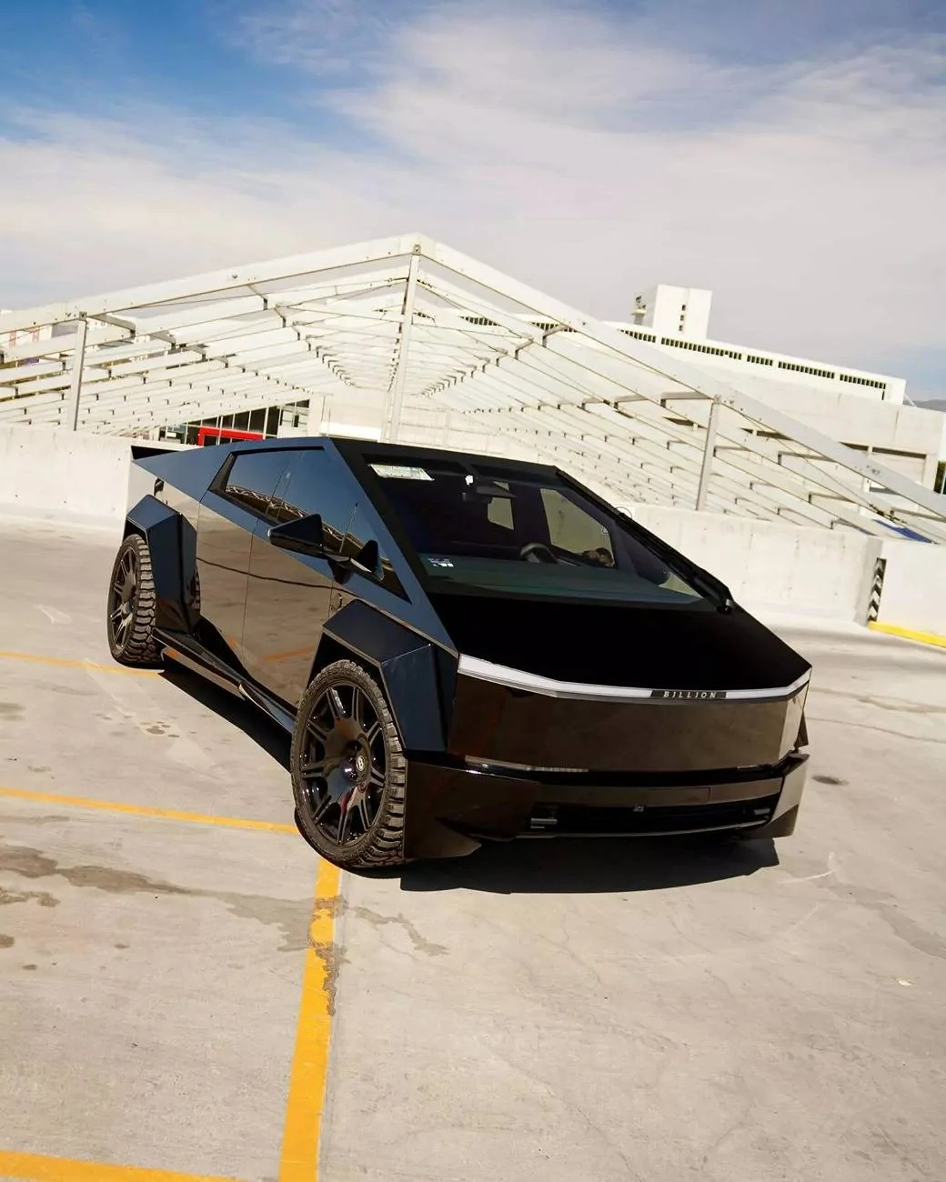Tesla Cybertruck BLACK Vinyl Wrap & PPF Cybertruck -- Photos & Videos Tesla-Cybertruck-Widebody-16