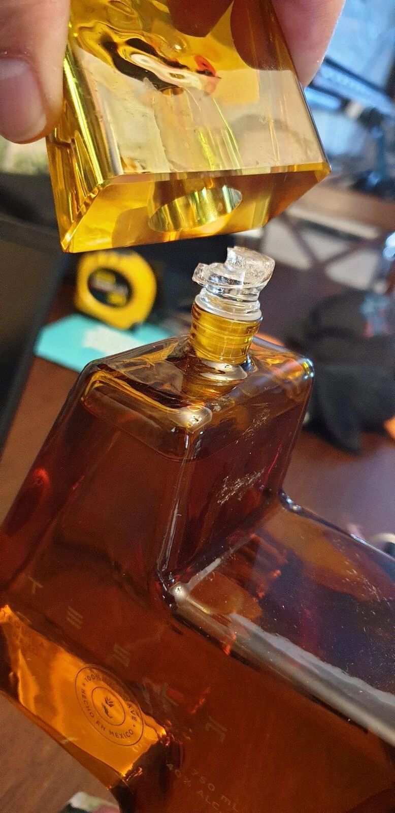 Tesla Cybertruck Tesla Tequila bottle have arrived.  Do anyone un-lucky to get a broken tesla tequila bottle cap ? tesla tequila with a broken ca