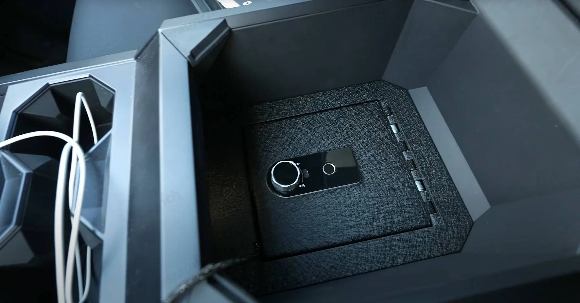 Tesla Cybertruck Level Up Your Cybertruck Security: Anti-Theft Center Console Safe Lockbox! 🔒 Teslaunch-7