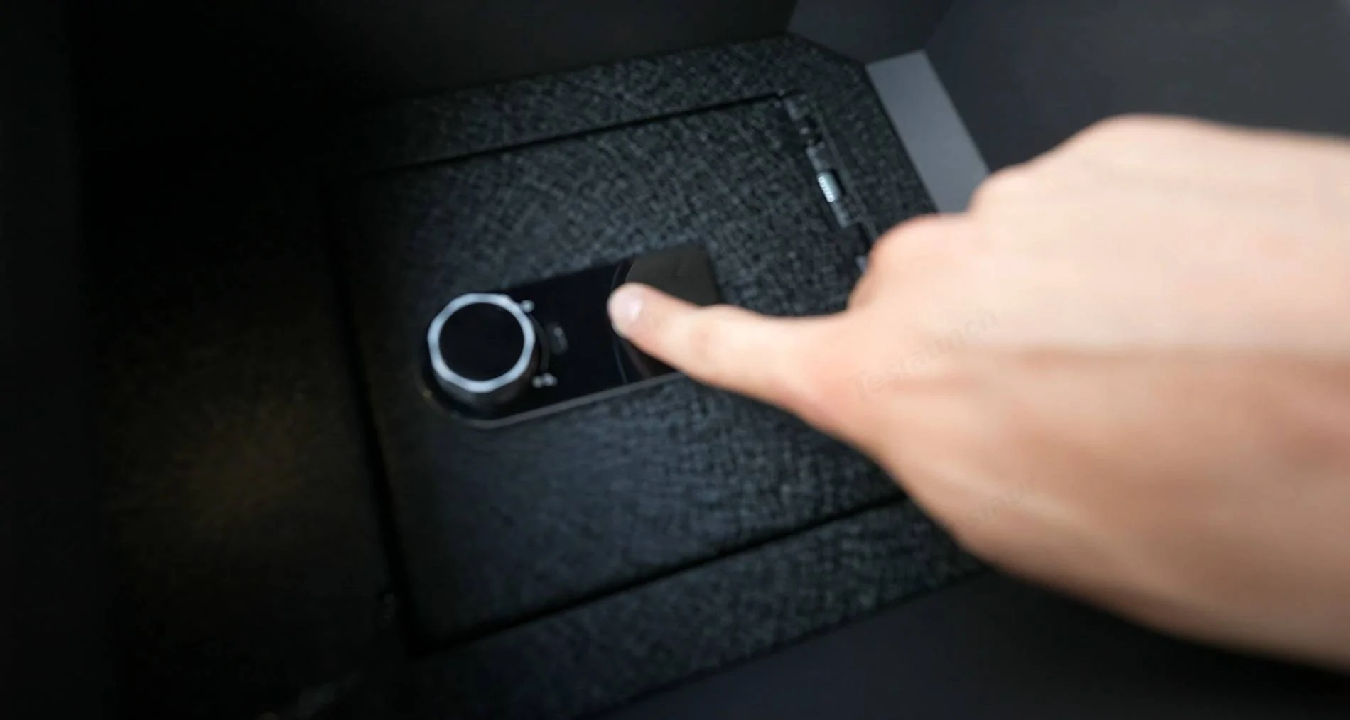 Tesla Cybertruck Level Up Your Cybertruck Security: Anti-Theft Center Console Safe Lockbox! 🔒 Teslaunch-8