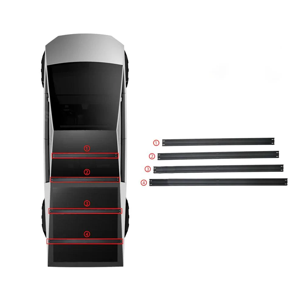Tesla Cybertruck Cybertruck Roof Rack Position Option Set Surevy - Seek Your Input ! 🛻 Teslaunch-roof rack