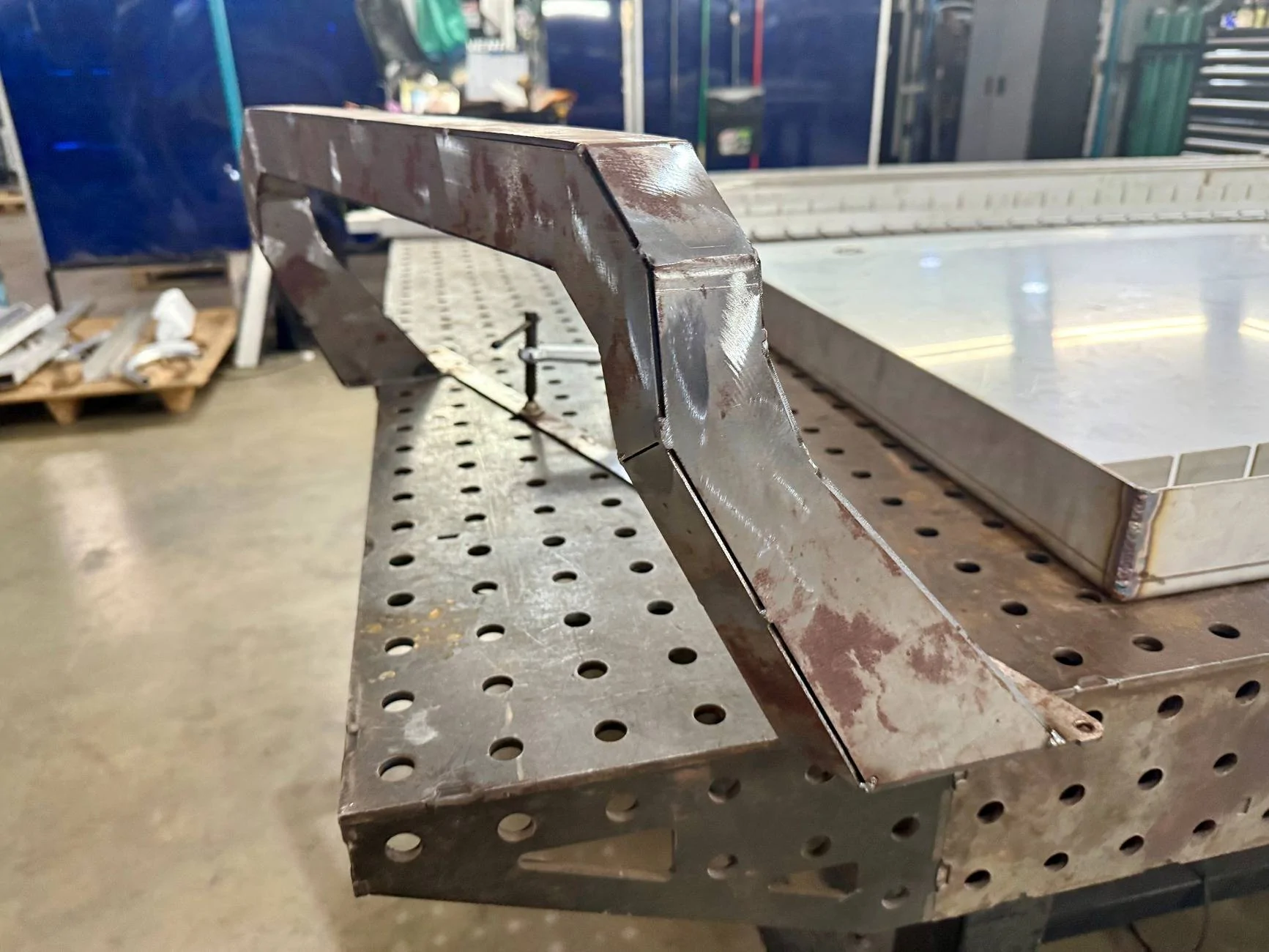Tesla Roadster 2nd gen DIY Bull Bar finally completed (direct bolt on to the T-Sportline CTX bumper) Weld Up 1