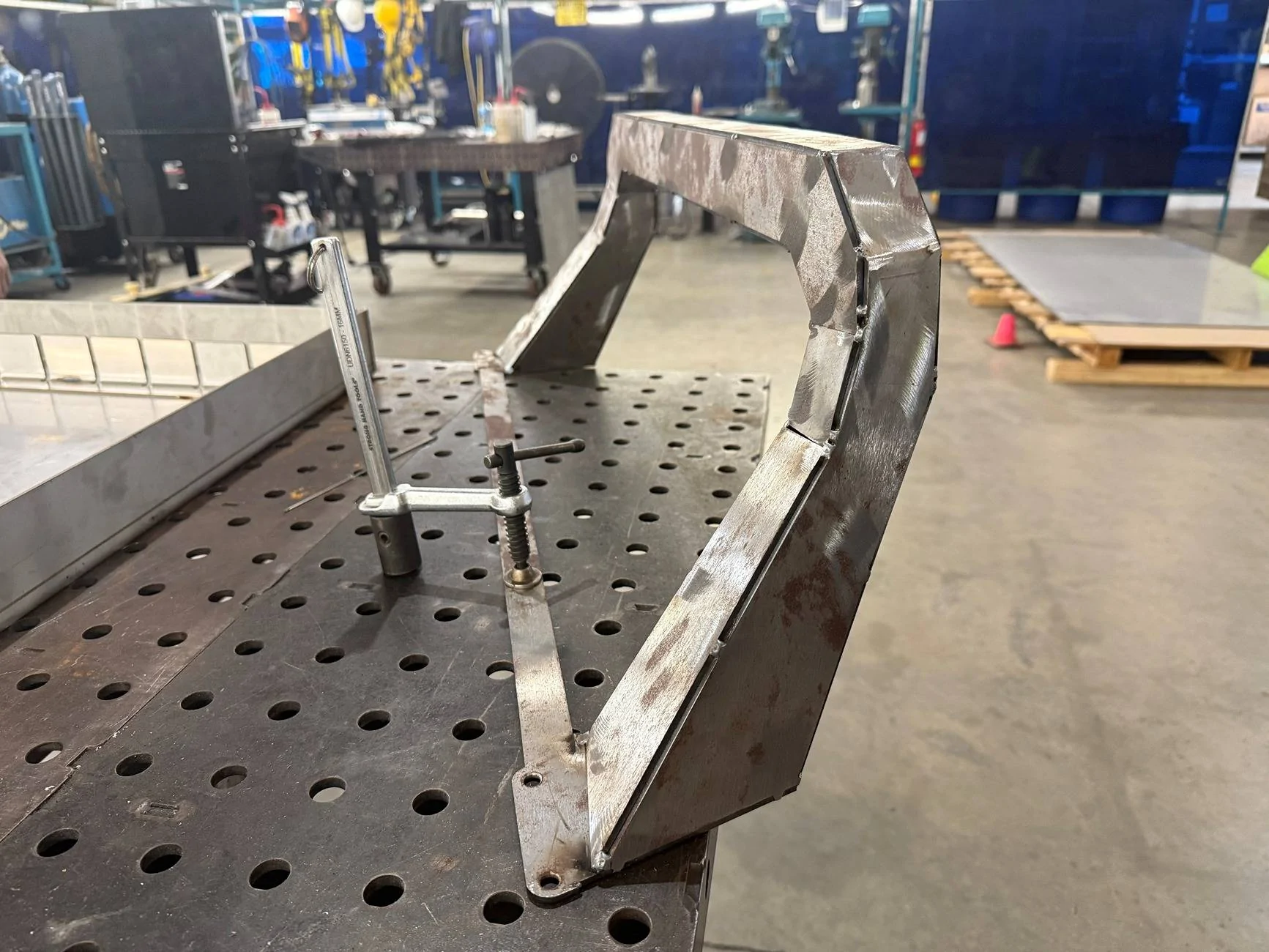 Tesla Roadster 2nd gen DIY Bull Bar finally completed (direct bolt on to the T-Sportline CTX bumper) Weld Up 2