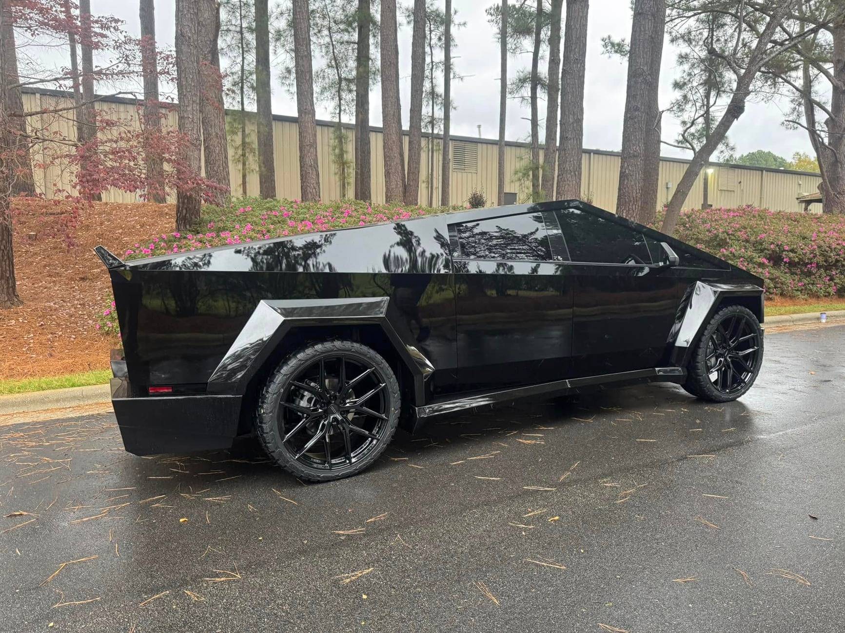 Tesla Cybertruck BLACK Vinyl Wrap & PPF Cybertruck -- Photos & Videos Widebody Cybertruck Build (Wide Body Kit) 8