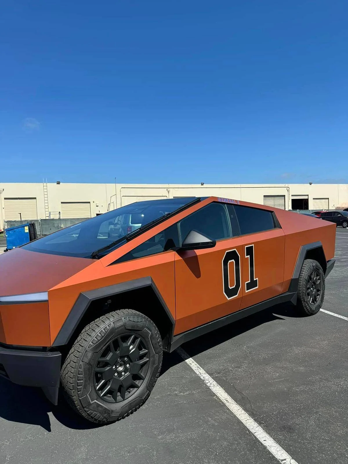 Tesla Cybertruck CUSTOM GRAPHICS / DESIGN / THEME Vinyl Wrap & PPF Cybertruck -- Photos & Videos -wrap-cybertruck-general-lee-dukes-of-hazzard1-jpg