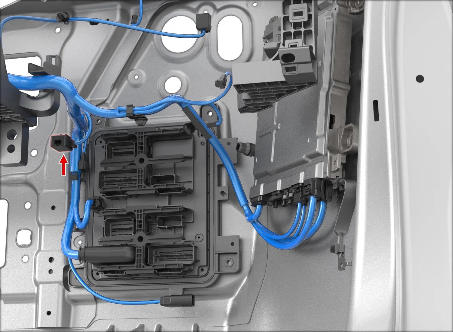 Tesla Roadster 2nd gen Secret Micro USB Port Inside Overhead Trim [TCU Connector] X0675-1-COM