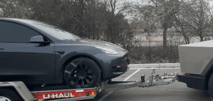 Tesla Roadster 2nd gen Towing tested with 6,000lb Tesla and trailer load zimage7165