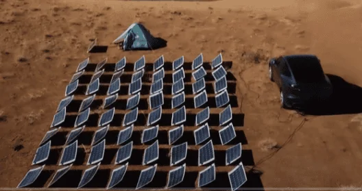 Tesla Roadster 2nd gen Portable Solar Panels for truck bed? zimage7548